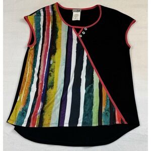 Zoe Women's Sleeveless Blouse Multi-Color Lightweight Size Med